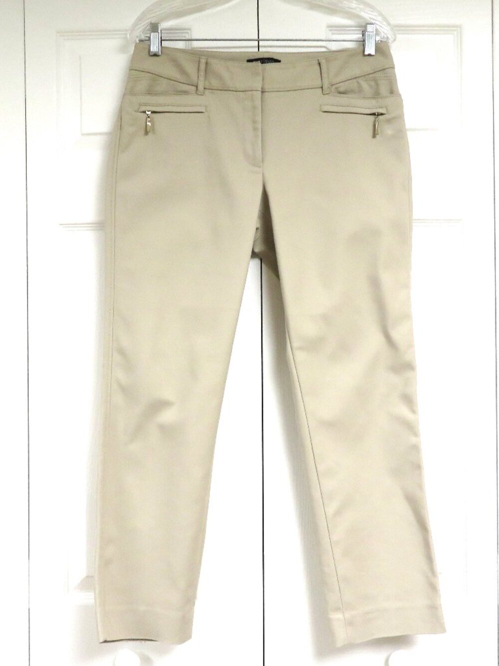 WHBM Perfect Form Ankle Pants Beige Solid Size 8R